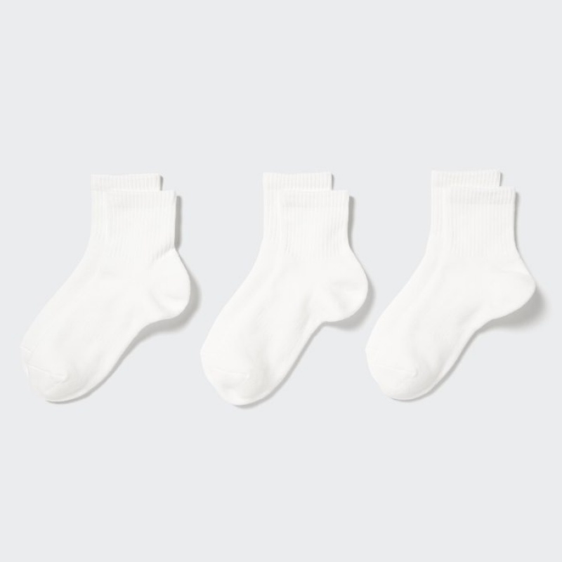 Chaussette Uniqlo 3 Pack Femme Blanche | 1240706