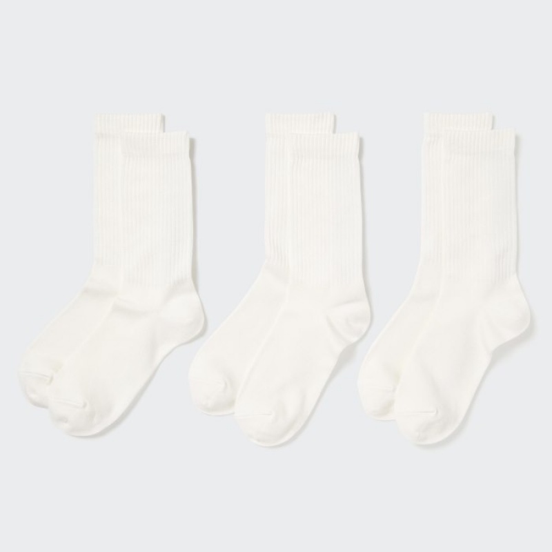 Chaussette Uniqlo 3 Pack Femme Blanche | 2054841