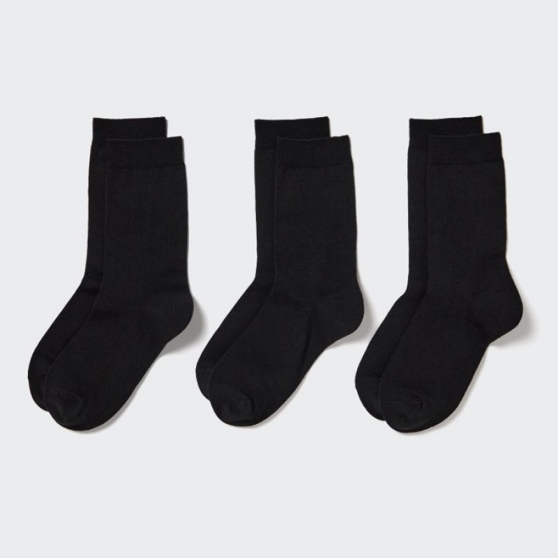 Chaussette Uniqlo 3 Pack Femme Noir | 4107755