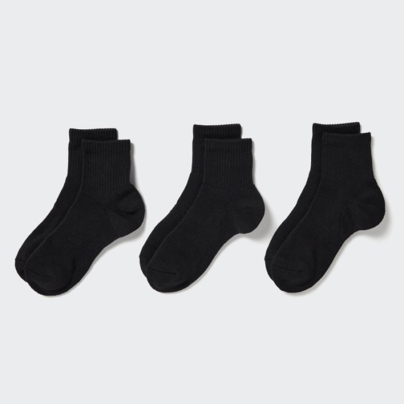 Chaussette Uniqlo 3 Pack Femme Noir | 4966009