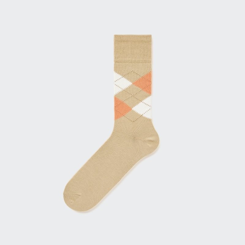Chaussette Uniqlo Argyle Homme Beige | 7527758