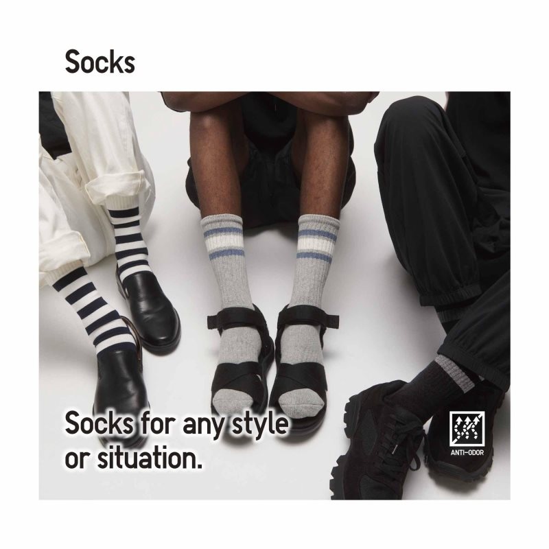 Chaussette Uniqlo Argyle Homme Blanche | 8509660