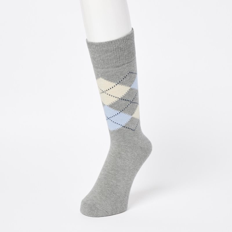 Chaussette Uniqlo Argyle Homme Grise | 4345744