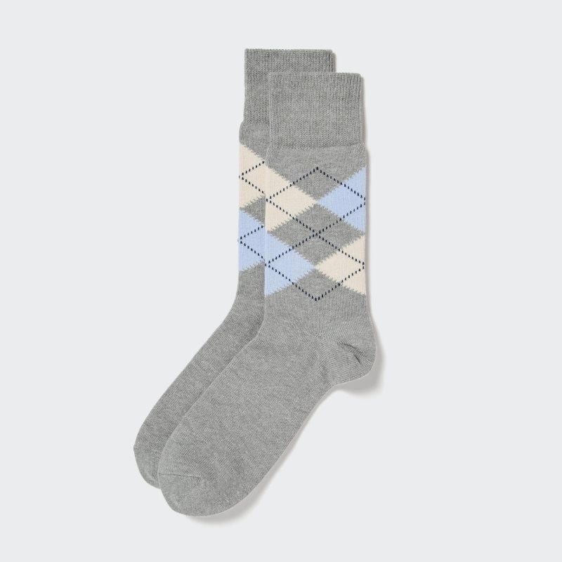Chaussette Uniqlo Argyle Homme Grise | 4345744