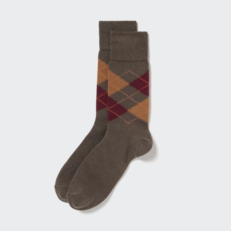 Chaussette Uniqlo Argyle Homme Marron | 8204254