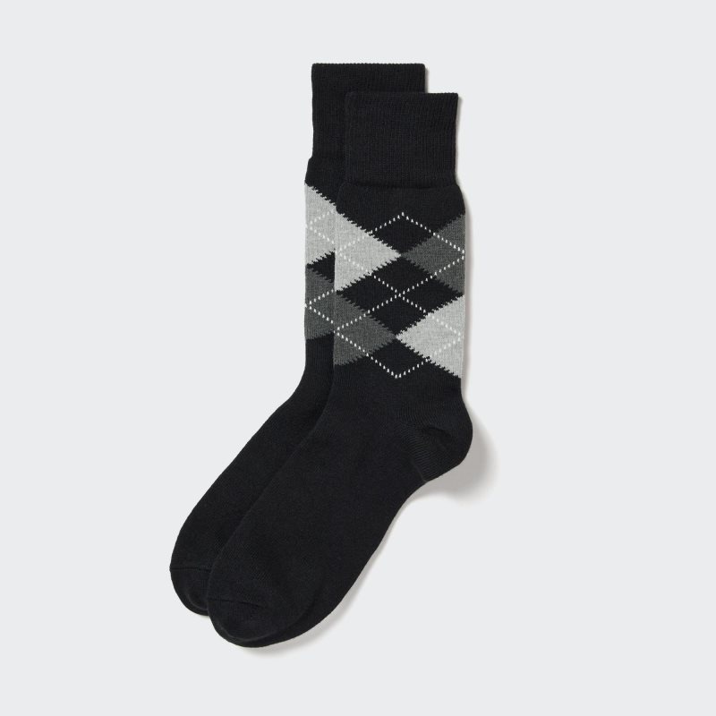 Chaussette Uniqlo Argyle Homme Noir | 2030073