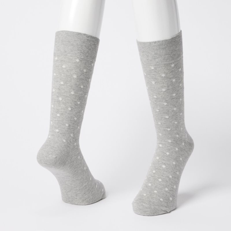 Chaussette Uniqlo Dotted Homme Grise | 4910881