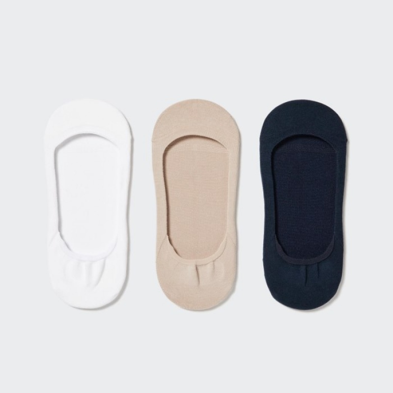 Chaussette Uniqlo Footsies 3 Pack Low Cut Femme Blanche | 5614908