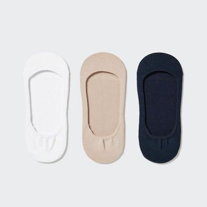 Chaussette Uniqlo Footsies 3 Pack (Low Cut) Femme Blanche | 4591720