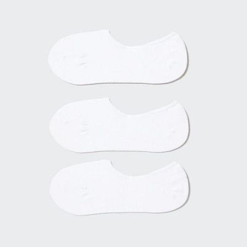 Chaussette Uniqlo Footsies (3 Pairs) Femme Blanche | 8008243