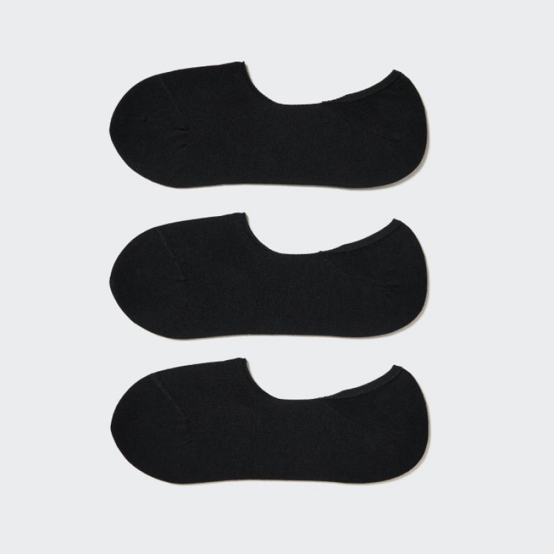 Chaussette Uniqlo Footsies (3 Pairs) Femme Noir | 9064266