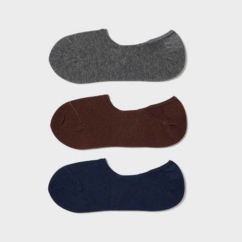 Chaussette Uniqlo Footsies (3 Pairs) Femme Grise | 4635334