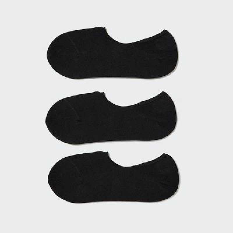 Chaussette Uniqlo Footsies (3 Pairs) Femme Noir | 4786950