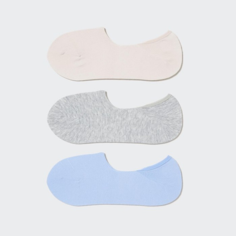 Chaussette Uniqlo Footsies (3 Pairs) Femme Blanche | 5553064