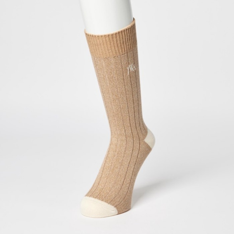 Chaussette Uniqlo HEATTECH Anti-Odor Femme Beige | 2554287