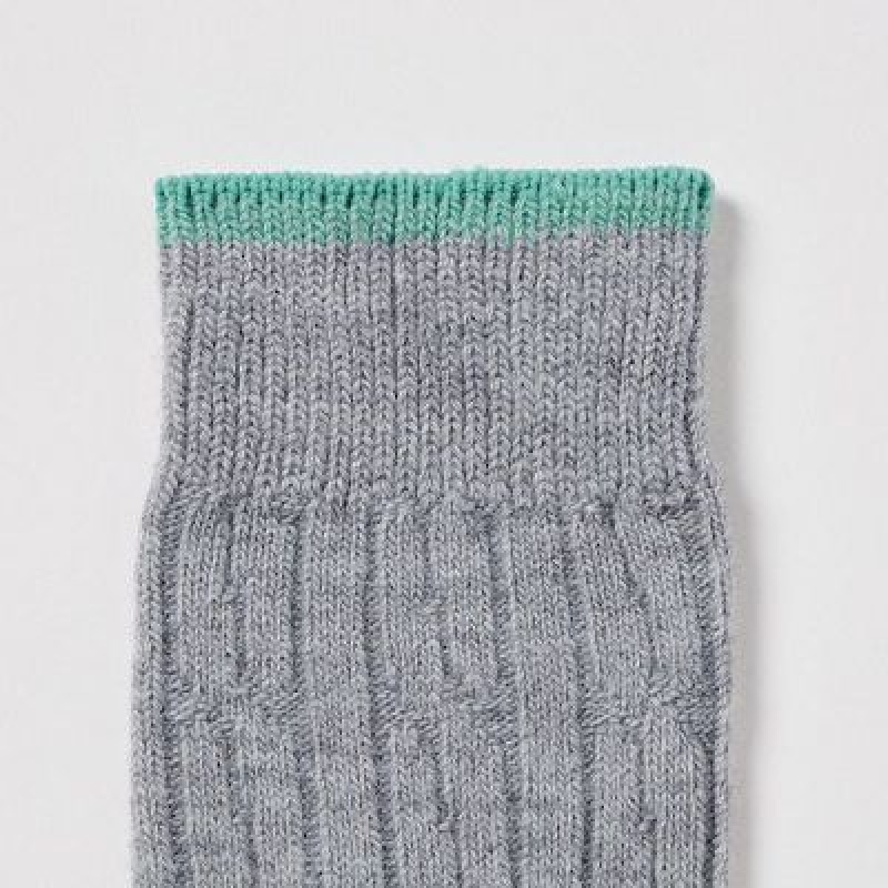 Chaussette Uniqlo HEATTECH Cable Femme Grise | 1669470