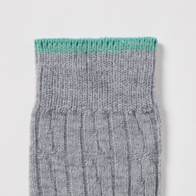 Chaussette Uniqlo HEATTECH Cable Femme Grise | 6240787