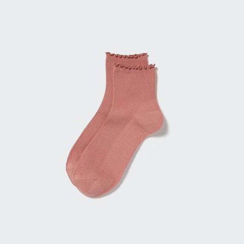 Chaussette Uniqlo HEATTECH Crew Mellow Femme Rose | 1063495