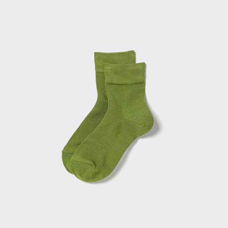 Chaussette Uniqlo HEATTECH Crew Relax Femme Vert | 7720005
