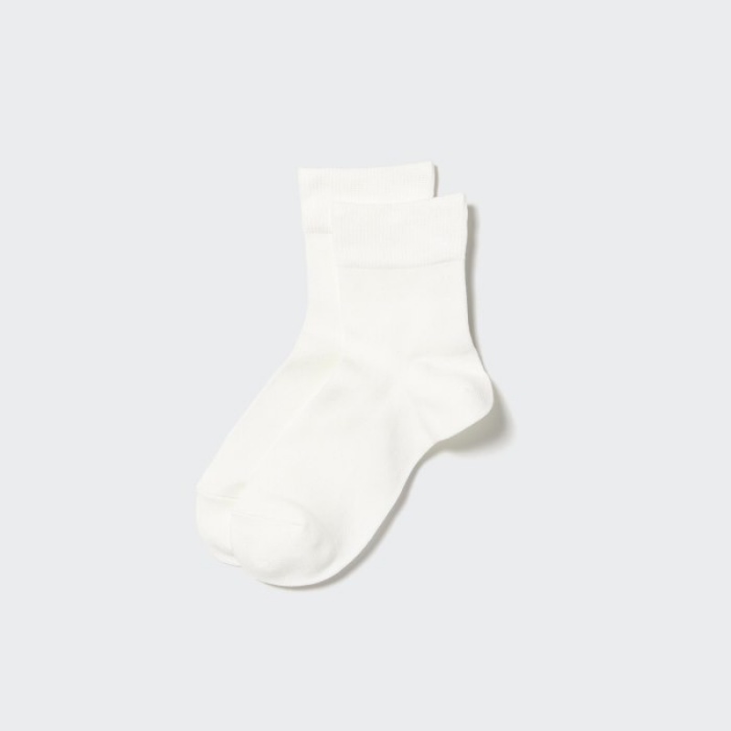 Chaussette Uniqlo HEATTECH Crew Relax Femme Blanche | 5452569