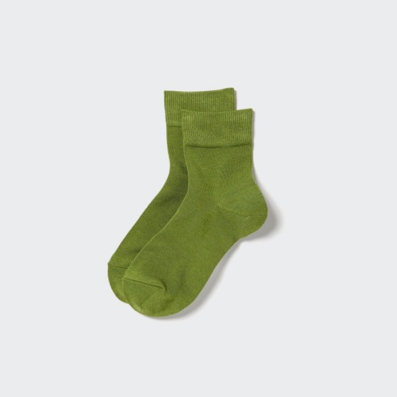 Chaussette Uniqlo HEATTECH Crew Relax Femme Vert | 7757981