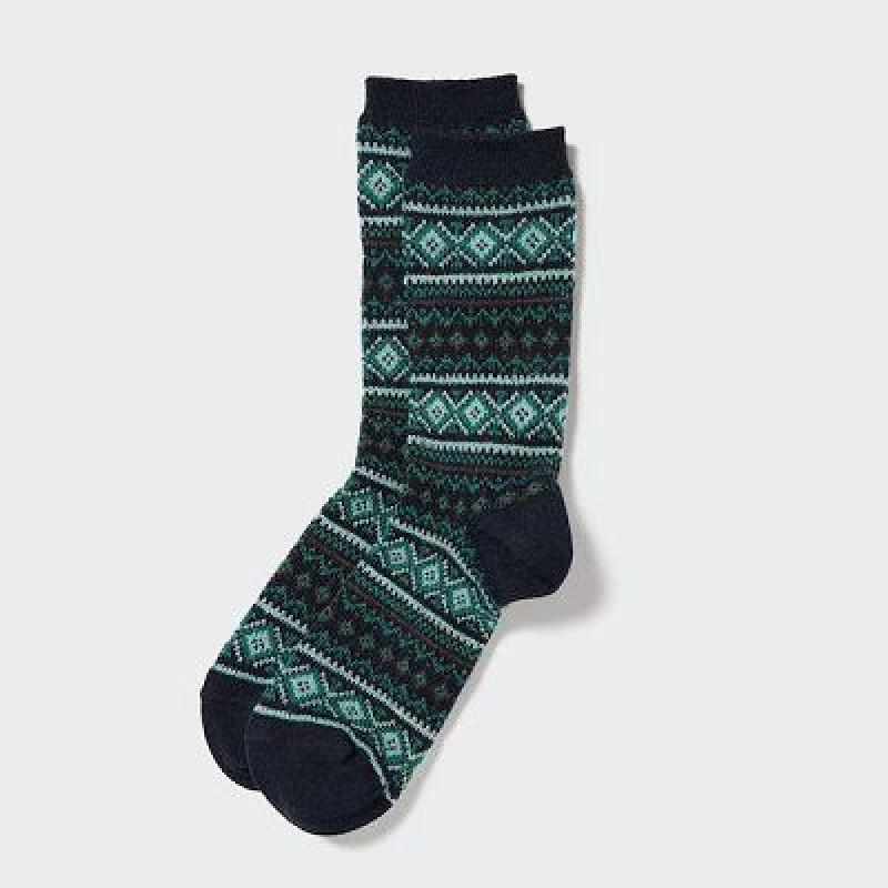 Chaussette Uniqlo HEATTECH Femme Bleu Marine | 6021904