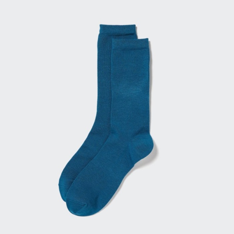 Chaussette Uniqlo HEATTECH Femme Bleu | 5341878