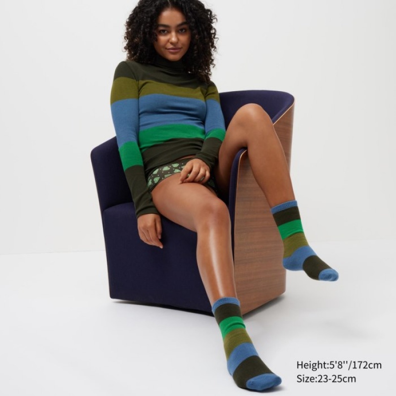 Chaussette Uniqlo HEATTECH Femme Bleu | 8359926