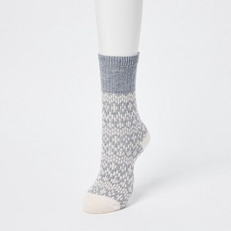 Chaussette Uniqlo HEATTECH Femme Grise | 9718798