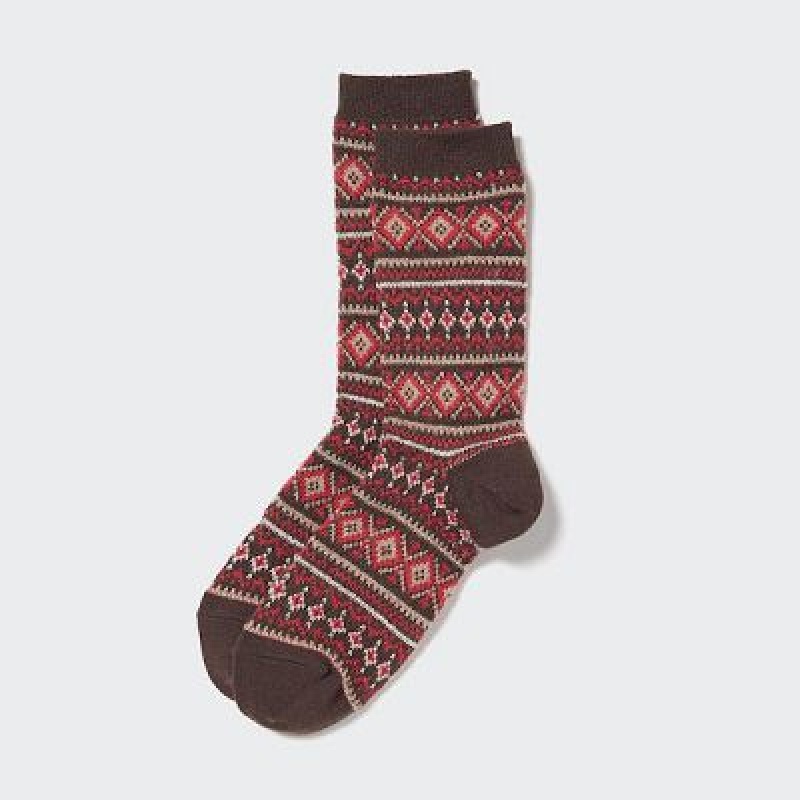 Chaussette Uniqlo HEATTECH Femme Marron | 5780872