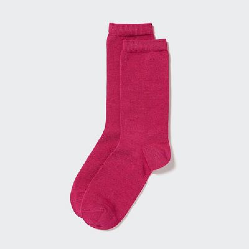 Chaussette Uniqlo HEATTECH Femme Rose | 4990857