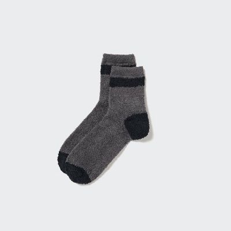 Chaussette Uniqlo HEATTECH Fluffy-Lined Half Femme Grise | 4418446