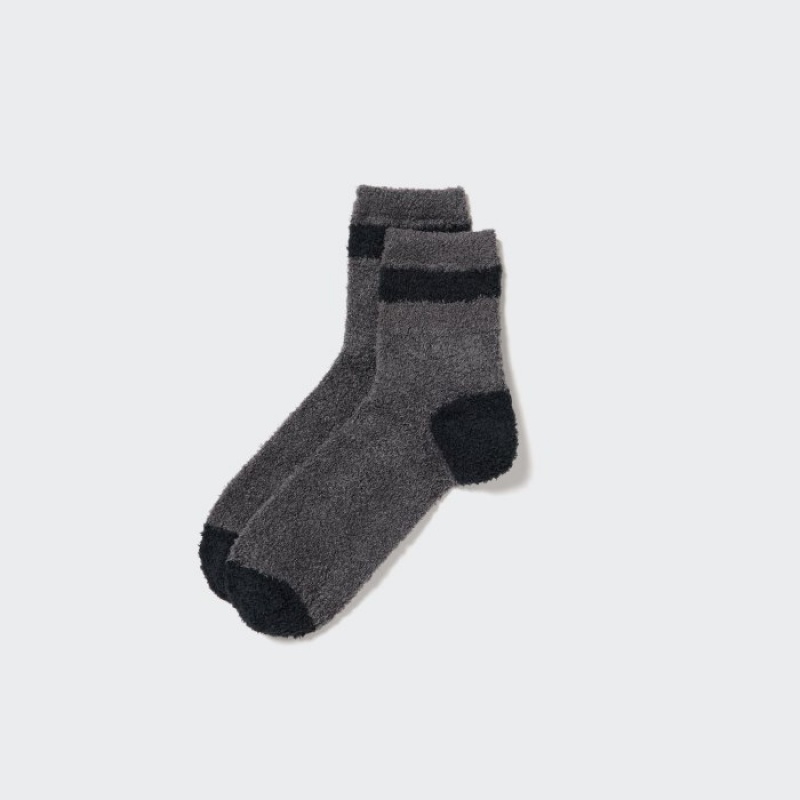 Chaussette Uniqlo HEATTECH Fluffy Lined Half Femme Grise | 2132324
