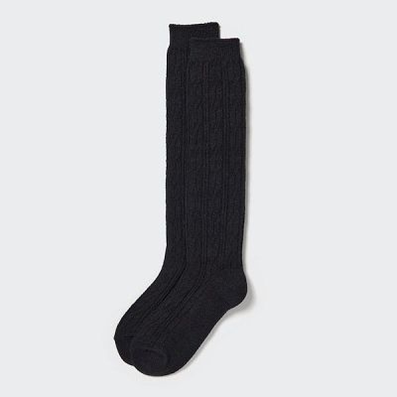 Chaussette Uniqlo HEATTECH Knee High Femme Noir | 675979