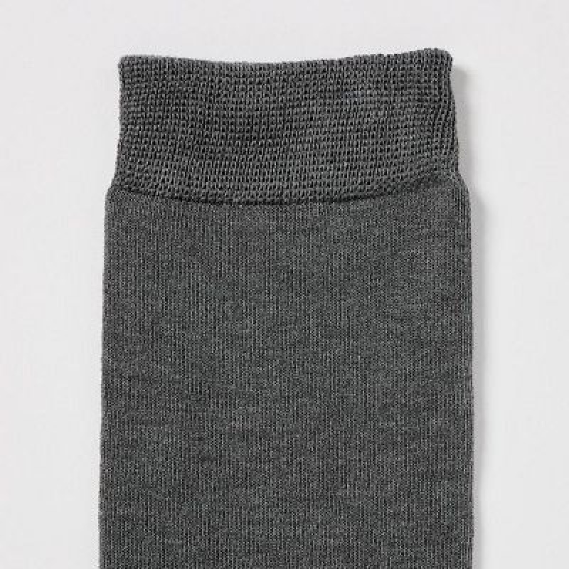 Chaussette Uniqlo HEATTECH Knee High Femme Grise | 1077014