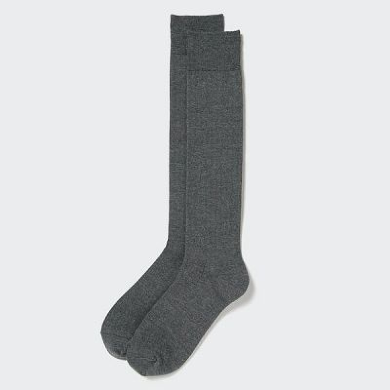 Chaussette Uniqlo HEATTECH Knee High Femme Grise | 2951507