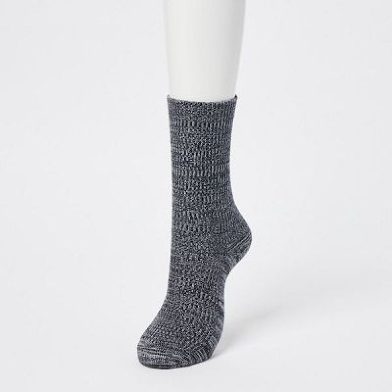 Chaussette Uniqlo HEATTECH Loose Ribbed Femme Grise | 7024598