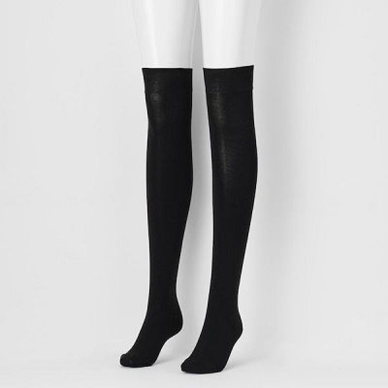 Chaussette Uniqlo HEATTECH Over-The-Knee Femme Noir | 9256853