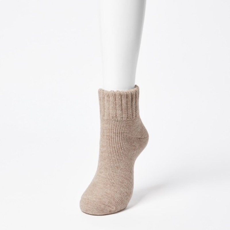 Chaussette Uniqlo HEATTECH Pile Femme Rouge | 9828428
