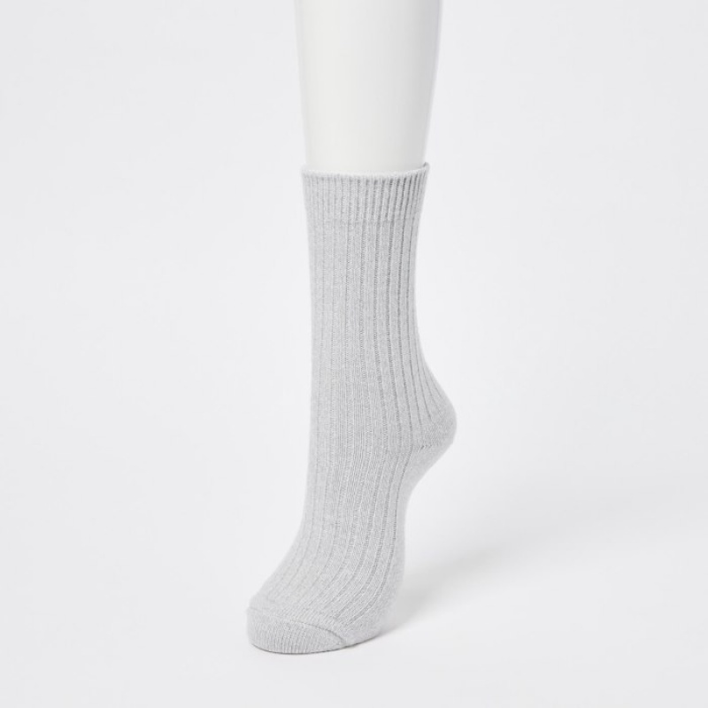 Chaussette Uniqlo HEATTECH Ribbed Femme Rouge | 7092732