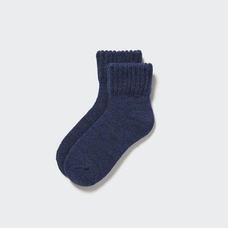 Chaussette Uniqlo HEATTECH (Room Pile) Femme Bleu Marine | 2699423