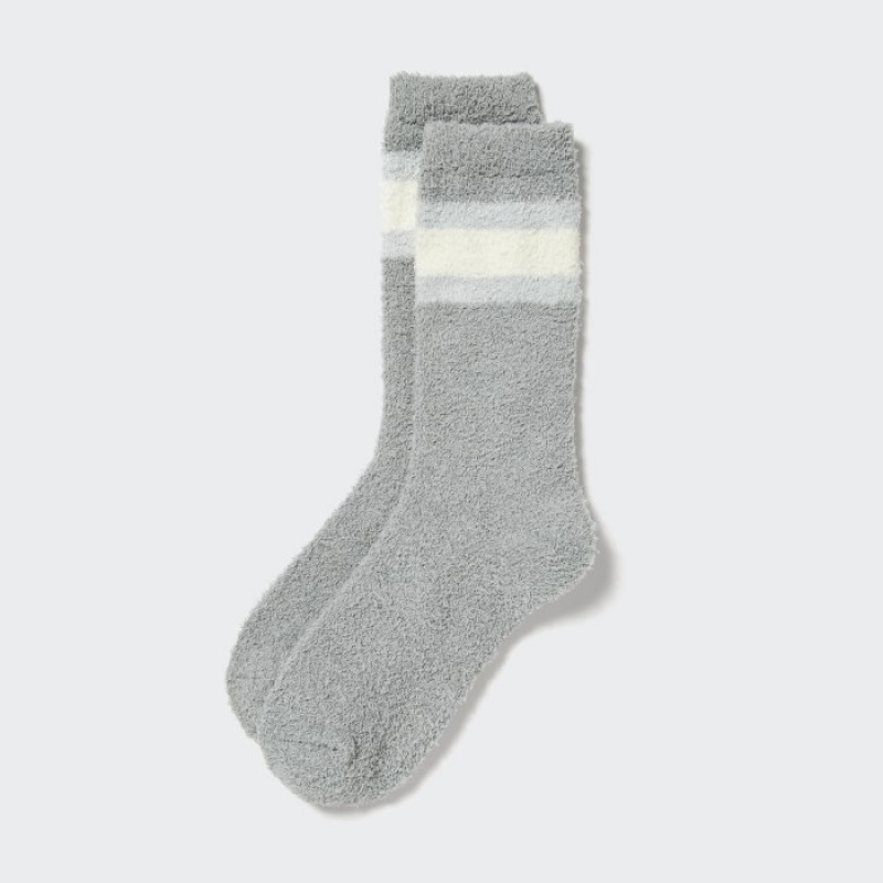 Chaussette Uniqlo HEATTECH Soft Fluffy Femme Grise | 9478417