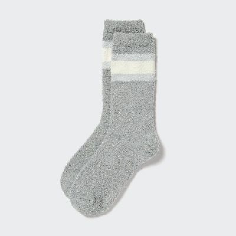 Chaussette Uniqlo HEATTECH Soft Fluffy Femme Grise | 5763860