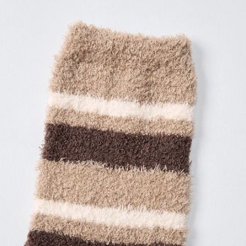Chaussette Uniqlo HEATTECH Soft Fluffy Femme Beige | 3742841