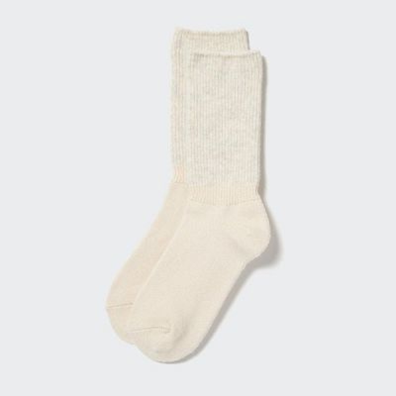 Chaussette Uniqlo HEATTECH Souffle Yarn Femme Blanche | 3171229