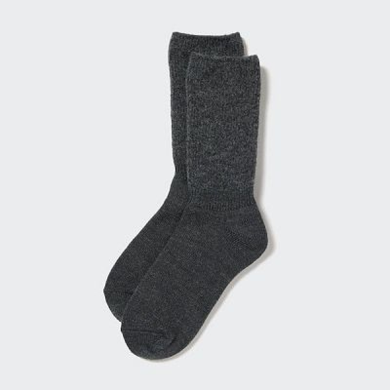 Chaussette Uniqlo HEATTECH Souffle Yarn Femme Noir | 8456103