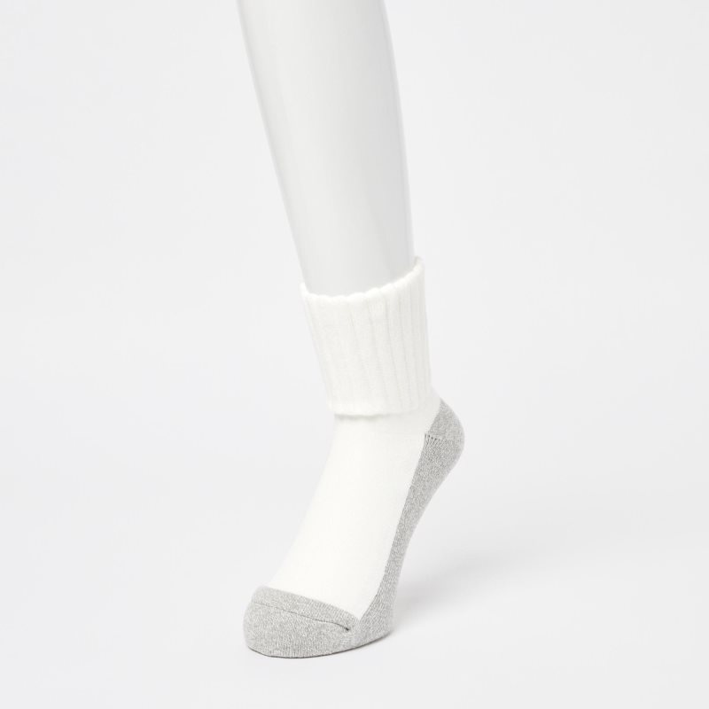 Chaussette Uniqlo Heattech Soft Pile Half Homme Blanche | 8582454