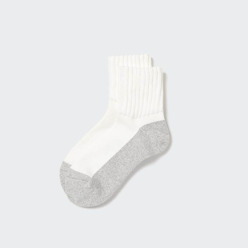 Chaussette Uniqlo Heattech Soft Pile Half Homme Blanche | 8582454