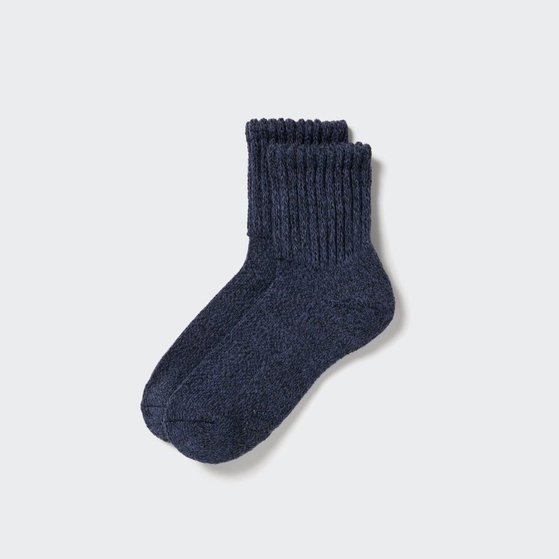 Chaussette Uniqlo Heattech Soft Pile Heather Homme Bleu Marine | 3853042