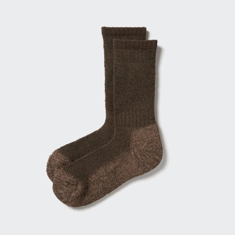 Chaussette Uniqlo Heattech Soft Pile Heather Homme Marron | 18404